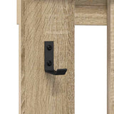 Wall-Mounted Coat Rack with Mirror Sonoma Oak 100 x 10 x 100 cm 874509