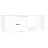 ZNTS Coffee Table High Gloss White 100x50.5x35 cm Engineered Wood 816538