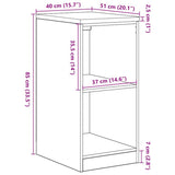Garage Storage Cabinet Concrete Grey 40x51x85 cm Solid Wood Pine 860538
