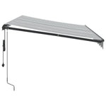 Automatic Retractable Awning Anthracite and White 350x250 cm 3310228