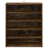 Shoe Cabinet Smoked Oak 60x35x70 cm Engineered Wood 816014