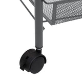 5-Tier Kitchen Trolley Grey 46x26x105 cm Iron 336330