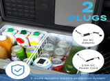 40L Car Refrigerator, Portable Compressor Cooler Box, Fridge Freezer w/ Inner LED Light, Foldable T3398P349479
