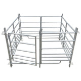 4-Panel Sheep Pen Galvanised Steel 137 x 137 x 92 cm 141814