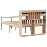 Bookcase Bed without Mattress 135x190 cm Doouble Solid Wood Pine 3322045