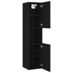 ZNTS Bathroom Furniture Set Black Engineered Wood 3071154