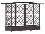 Raised Bed with Trellis and Roof Brown 163 x 40 x 126 cm PP 42032510