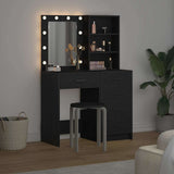 Dressing Table 2 pcs Black 50 x 41 x 135 cm Engineered wood 3334201