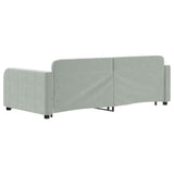 Daybed with Trundle&Drawers without Mattress Light Grey 90x190 cm 3197023
