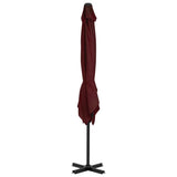 Cantilever Garden Parasol with Aluminium Pole Bordeaux Red 250x250 cm 312304