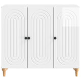 Sideboard High Gloss White 89 x 34.5 x 80 cm Engineered Wood 894189