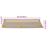 Stair Mats Self-adhesive Sisal-Look 30 pcs 65x21x4 cm Dark Beige 3365890