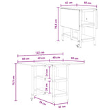 Dinning Table 122 x 80 x 76.5 cm Engineered Wood Sonoma Oak 8006038