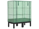 Raised Bed with Greenhouse Cover Rattan Look 80x40x140 cm 4015819