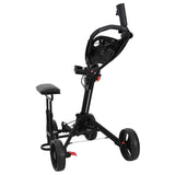 Golf Trolley with Seat Black Aluminium Foldable 42033589