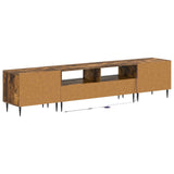 3 Piece LED TV Cabinet Smoked Oak Engineered Wood 3416683