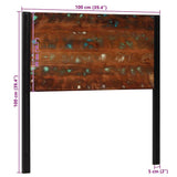 Headboard 100 cm Solid Wood Reclaimed and Iron 4017544