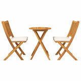 Garden Bistro Set 3 pcs Brown Solid Acacia Wood 42000948