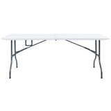 Folding Garden Table White 180x72x72 cm HDPE 48829