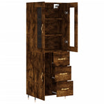 Highboard Smoked Oak 69.5x34x180 cm Engineered Wood 3198454