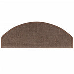 ZNTS Carpet Stair Treads 15 pcs Coffee Brown 65x24x4 cm 133888