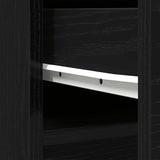 Highboard Black Oak 37.5x35x180 cm Engineered Wood 861662