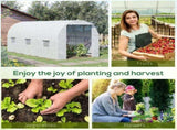 4.5 x 2 x 2 m Polytunnel Greenhouse, Walk-in Green House for Garden with Mesh Windows, Galvanised T3398P315848