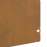 Lawn Edgings 30 pcs Rusty 103 x 0.05 x 22 cm Weathering Steel 874764