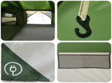 Family Tent with Rainfly Water-Resistant 14-Person Green 42042222
