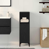 Bathroom Cabinet Black Oak 30 x 30 x 100 cm Engineered Wood 862808