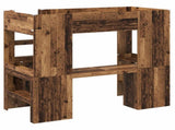 Loft Bed Frame with Desk Old Wood 80 x 200 cm Engineered Wood 3410449