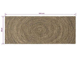Area Rug Natural and Black 80 x 150 cm Jute 42010618