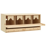 170658 Chicken Laying Nest 4 Compartments 106x40x45 cm Solid Pine Wood