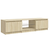 TV Cabinet with LED Lights Sonoma Oak 140x40x36 cm 804295