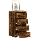 Corner Chest of Drawers Smoked Oak 40x41x76 cm Engineered Wood 852865