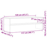 TV Cabinet Artisian Oak 120x40x40 cm Engineered Wood 855767
