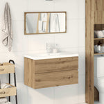 ZNTS 3 Piece Bathroom Furniture Set Artisan Oak Engineered Wood 3328940