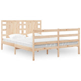 Bed Frame without Mattress 135x190 cm Double Solid Wood Pine 3104258