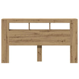 LED Headboard Artisan Oak 180x18.5x103.5 cm Engineered Wood 857691