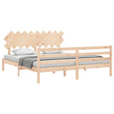 Bed Frame without Mattress Super King Size Solid Wood 3195301