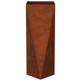 Planter 2 pcs Rusty 30 x 30 x 75 cm Weathering Steel 883779