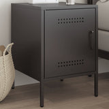 Bedside Cabinet Black 36x39x50.5 cm Steel 842910