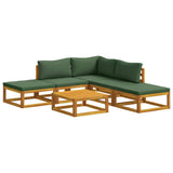Sofa Set 6 pcs Natural Solid Acacia Wood 3417245