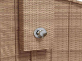 Outdoor Shower Beige 100x100x241,5 cm Poly Rattan and Acacia Wood 368214