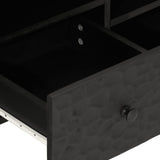 TV Cabinet Black 100x33x46 cm Solid Wood Mango 356837