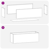 Garden Planter 2 pcs Olive Green 60 x 20 x 20 cm 8005155