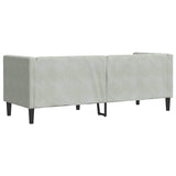 Sofa Light Grey 194 x 74.5 x 70.5 cm Velvet 42013022
