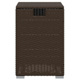 Propane Tank Cover Table Brown 40x40x60 cm Poly Rattan 366295