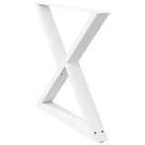 Dining Table Legs 2 pcs White 90x cm Steel 4012733