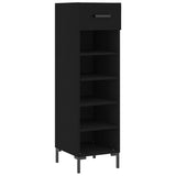 Shoe Cabinet Black 30x35x105 cm Engineered Wood 829677
